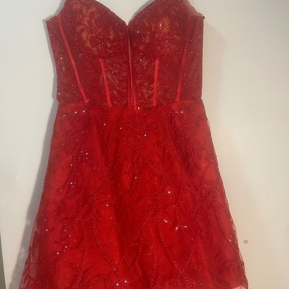 red homecoming dress